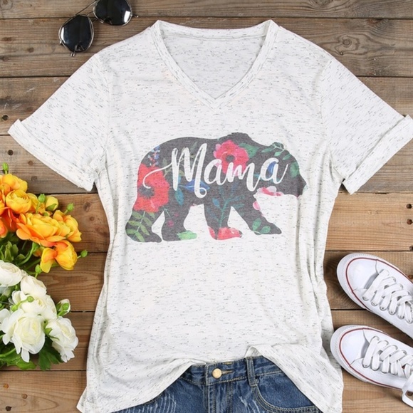 Tops - Mama Bear Vneck Tee